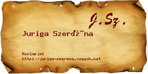 Juriga Szeréna névjegykártya